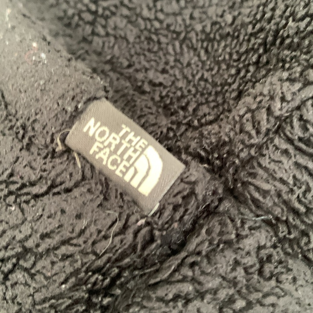 The NorthFace Fuzzy Fleece Pullover Sweater kangaroo Pockets Black Womenβs L - Picture 5 of 8